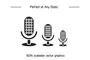 Microphone Icons Illustration Set, a Solid Icon by Designfour (Thumbnail 7 of 7)