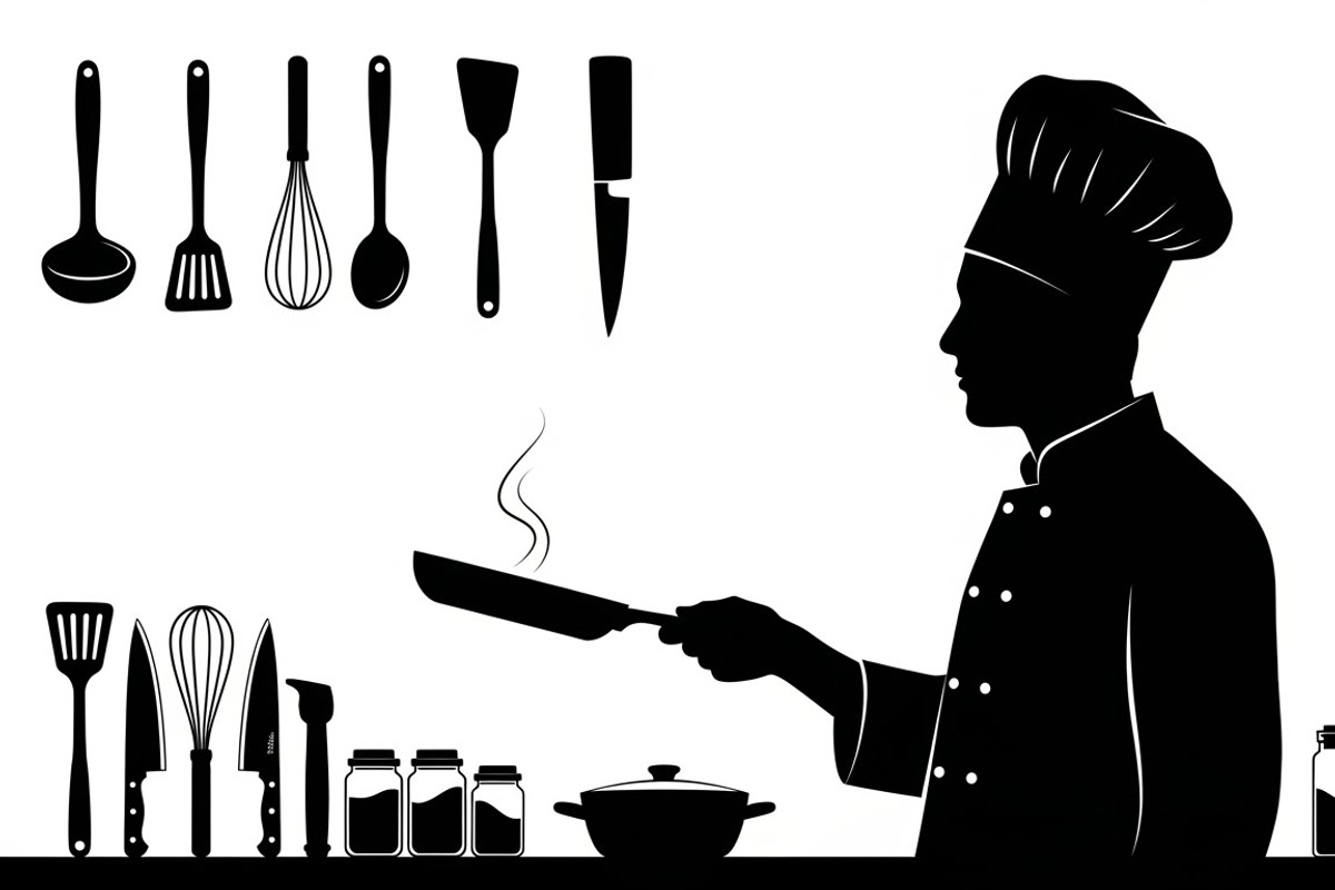 High-quality chef cooking silhouette, an Illustration by Amazin_art (Photo 24 of 31)