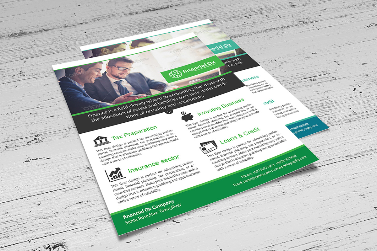 Financial Flyer Template, a Flyer Template by Madhabi Studio