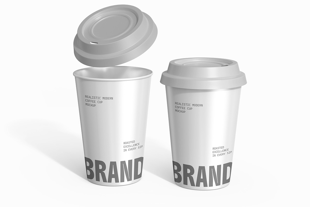 Takeaway Paper Coffee Cup Mockup PSD, a Product Mockup by graphypix (Photo 3 of 4)
