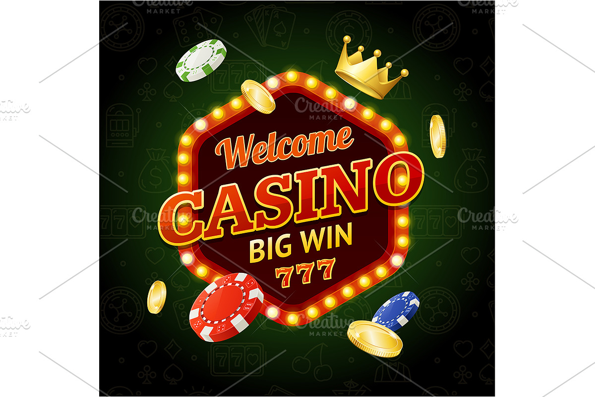 Welcome Casino Concept, an Illustration by Vector and Templates (Photo 2 of 2)