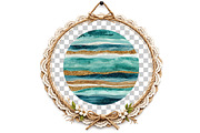 Watercolor Beach Vibes Clipart, an Illustration by DreamArtGraphic (Thumbnail 6 of 8)