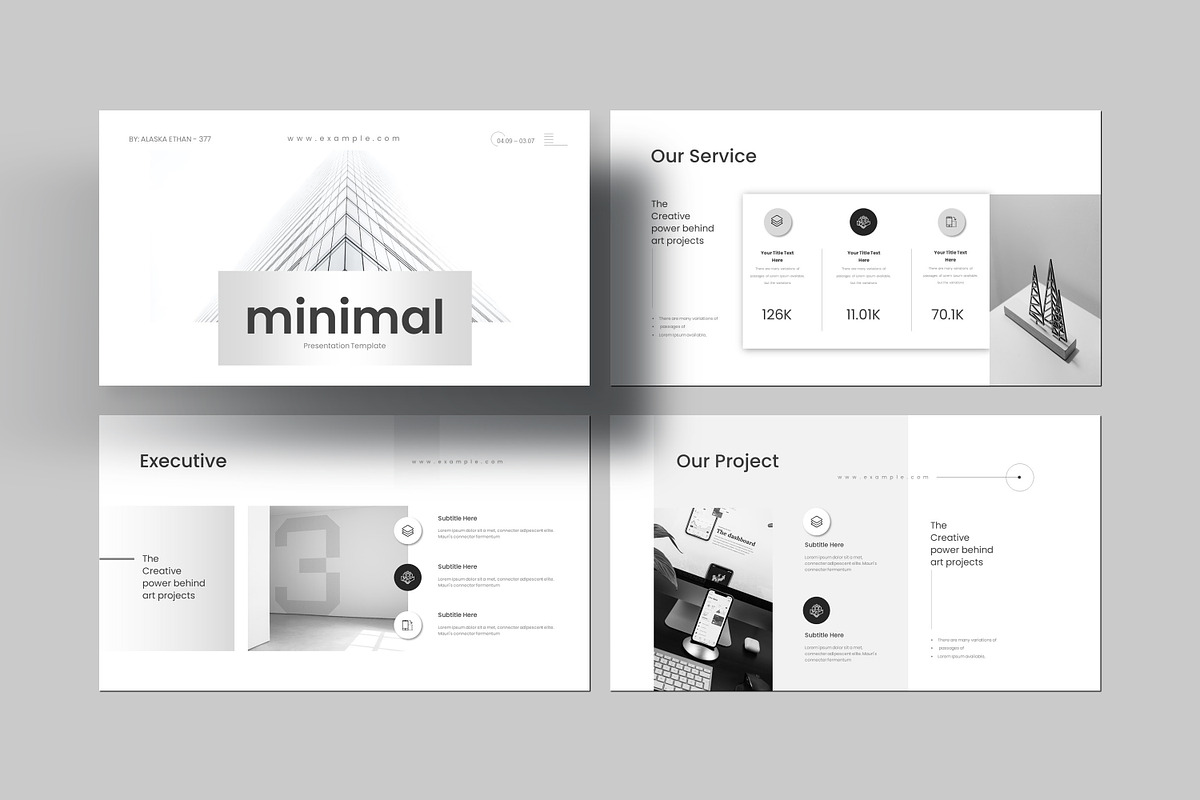 Minimal PowerPoint Presentation Temp preview 3