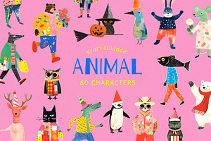 60 Craft Collage Animal Characters, an Animal Illustration by rawpixel