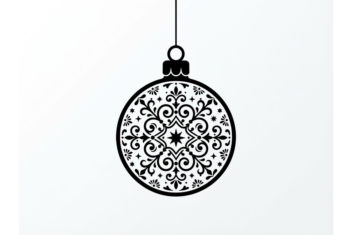 Festive Filigree Bauble Silhouette, an Object Graphic by Creativeshirt (Photo 3 of 5)