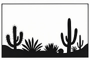 Southwestern Cactus Mountain Vector, an Illustration by hafijul (Thumbnail 7 of 15)
