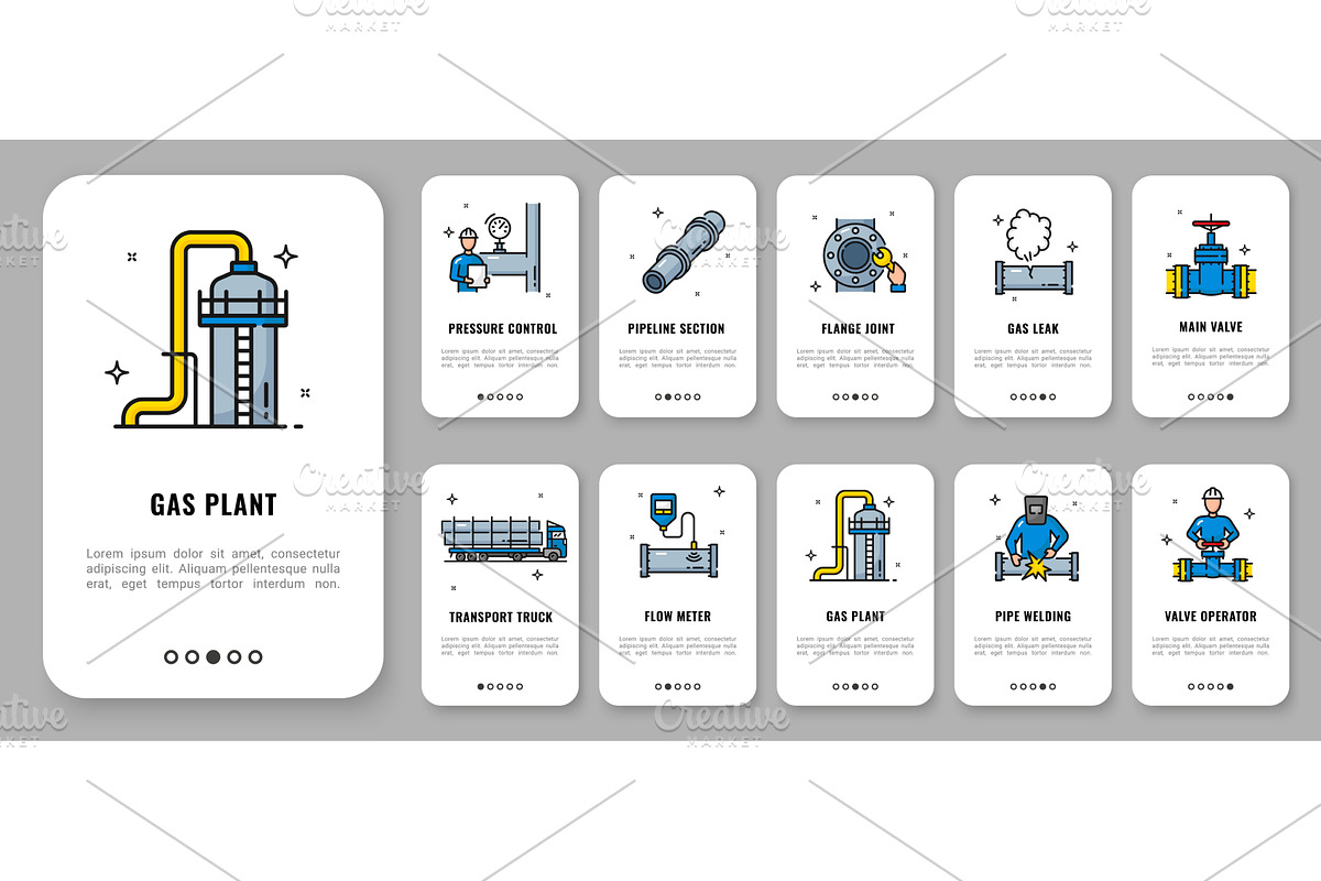 Gas oil industry mobile app, an Object Illustration by Vector Tradition