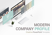 Modern Company Profile PowerPoint, a Presentation Template by SlideSalad (Thumbnail 37 of 37)