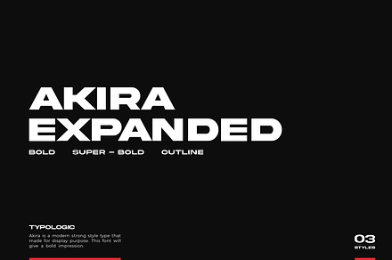 Akira Expanded, a Sans Serif Font by Typologic