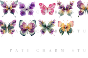 10 Butterfly Clipart PNG, an Animal Illustration by Pati Charm Studio (Thumbnail 2 of 8)