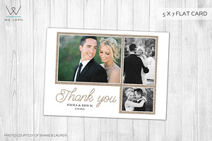 Elegant wedding thank you card, a Card Template by We♡Loph