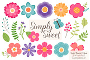 Crayon Box Flowers Clipart, an Illustration by Amanda Ilkov (Thumbnail 1 of 4)