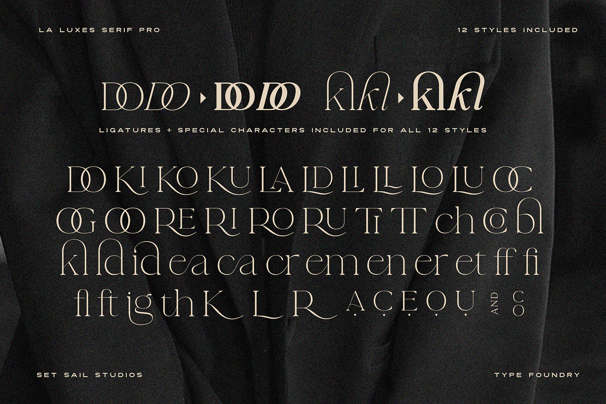La Luxes Serif Pro 12 Font Family, a Serif Font by Sam Parrett (Photo 12 of 12)