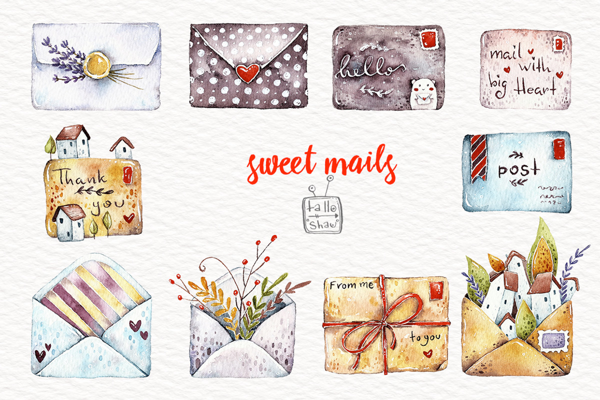Watercolor post with heart, an Illustration by talloshau's illustrations (Photo 3 of 4)