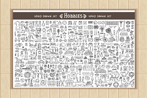 Vector set on the theme of hobbies