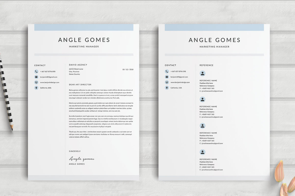 Resume Template 4 Page | Angle, a Resume Template by Symie Design (Photo 3 of 7)