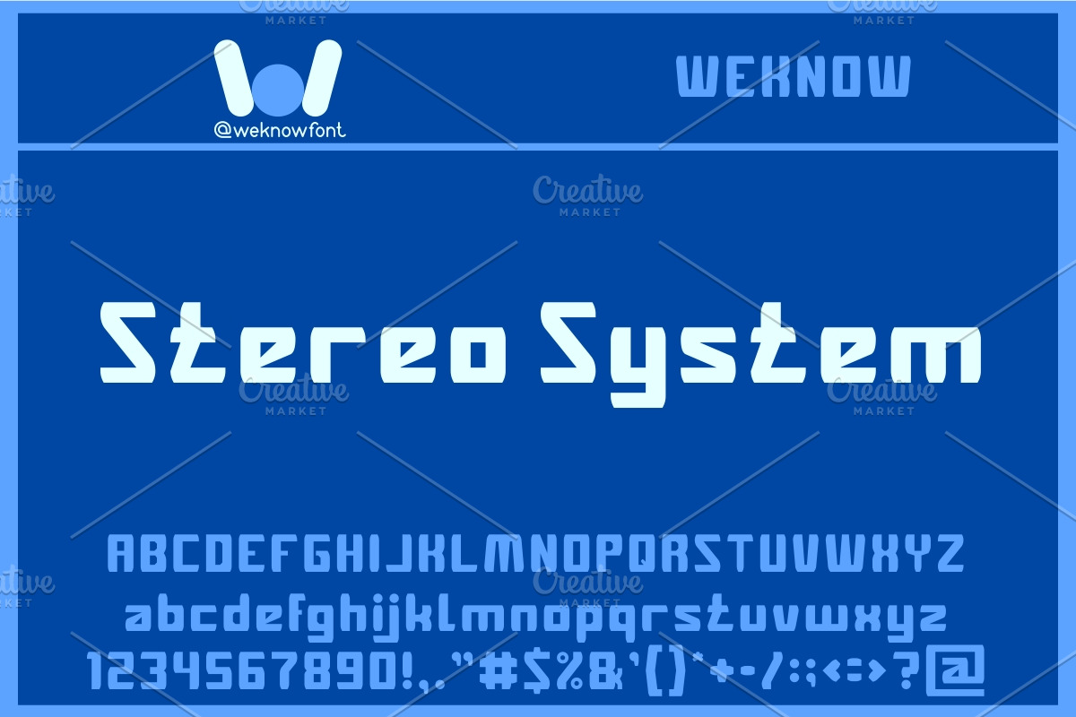 Stereo System font, a Font by weknow (Photo 1 of 5)