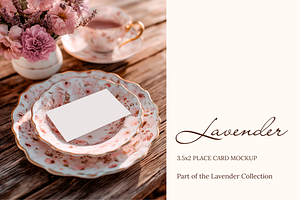 Lavender 3.5x2 Place Card Mockup, a Product Mockup by Serenefeeling