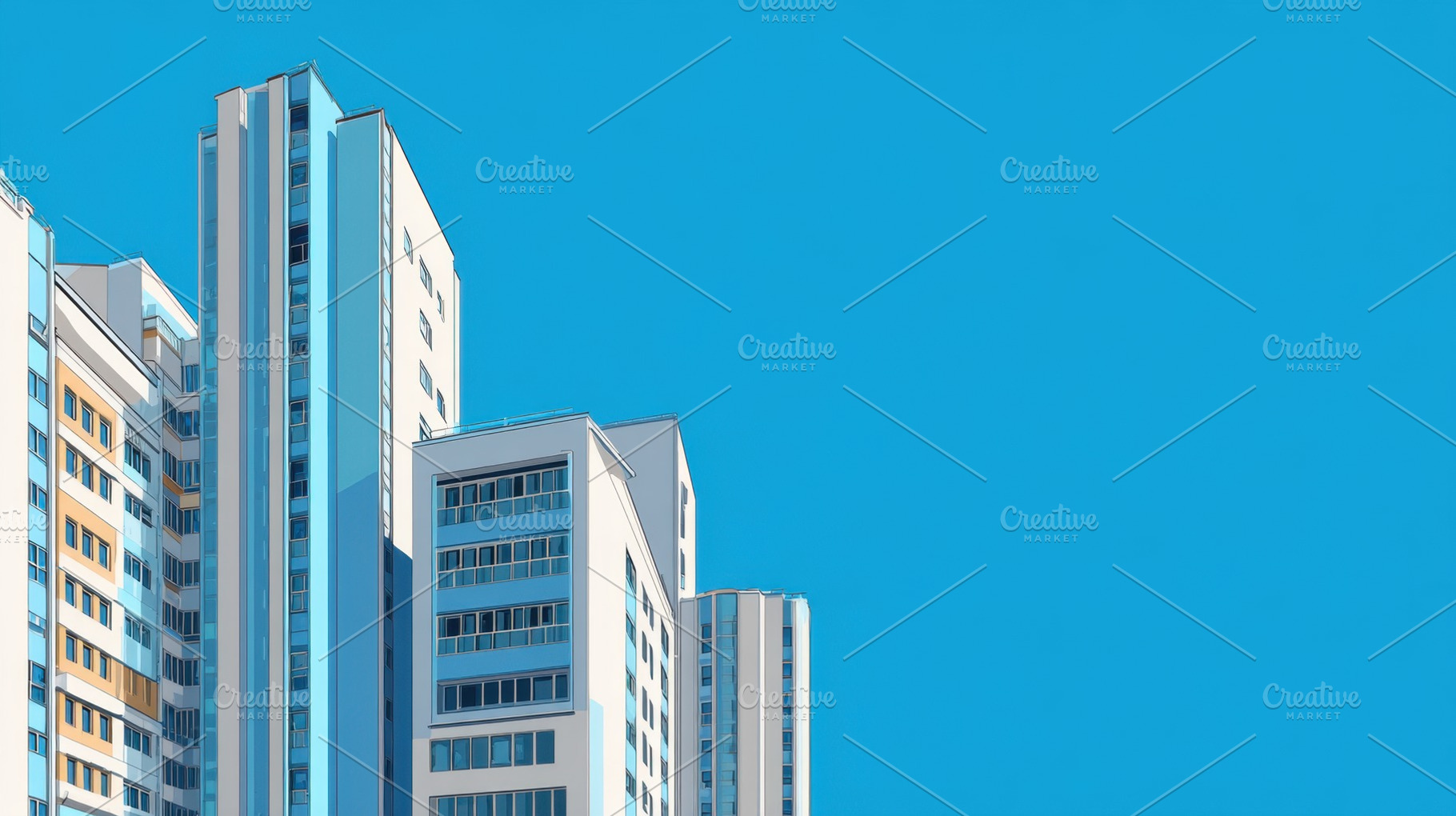 Modern buildings against clear sky, a Photo by Beautiful things