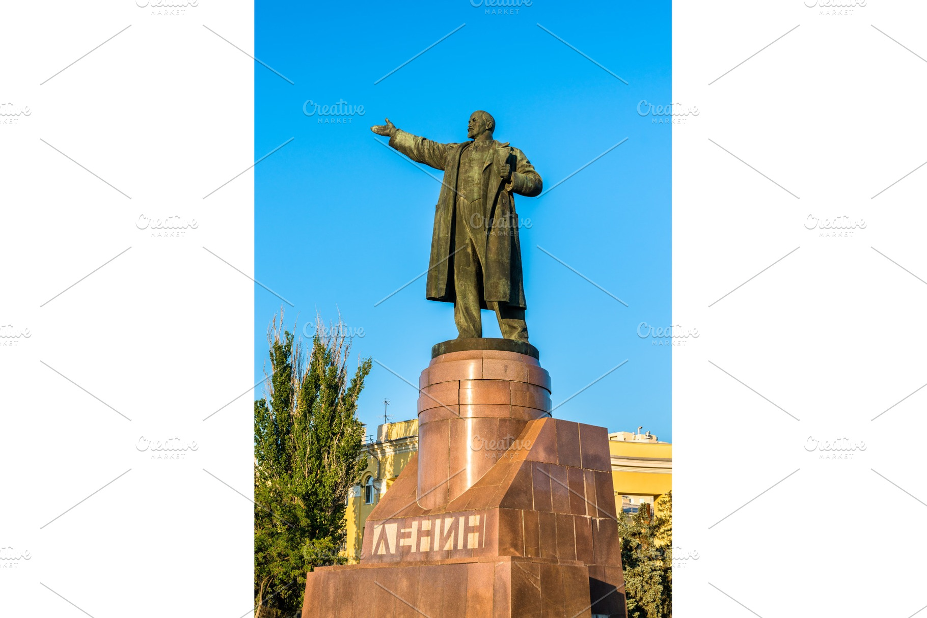 Monument of vladimir lenin on lenin containing lenin, volgograd, and monument, an Architecture Photo by Leonid Andronov