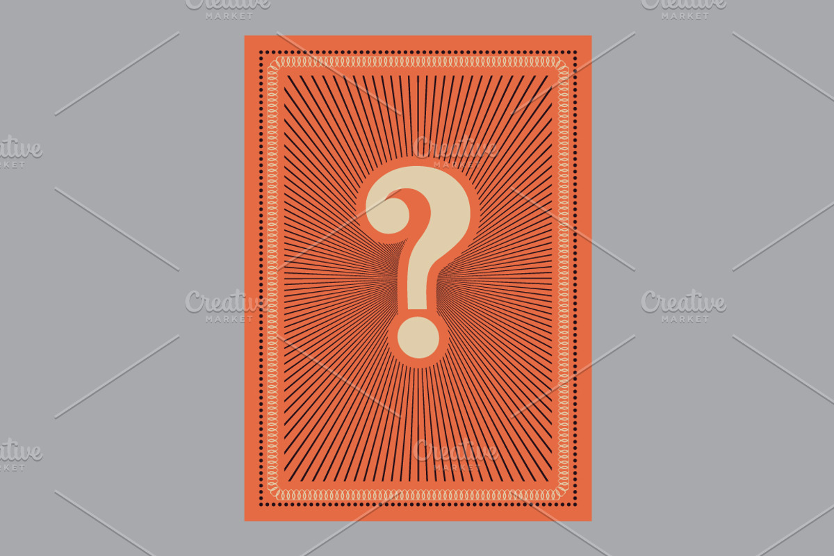 Question mark retro style posters., a Decorative Illustration by ...