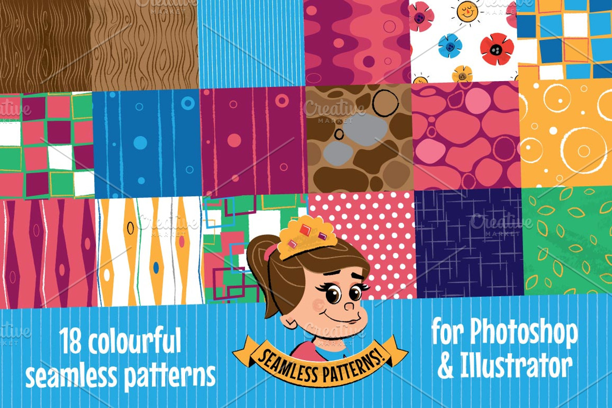 Colorful Retro Party Patterns preview 2