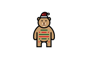 Festive Holiday Teddy Bear, a Branding & Logo Template by Vectorium Studio
