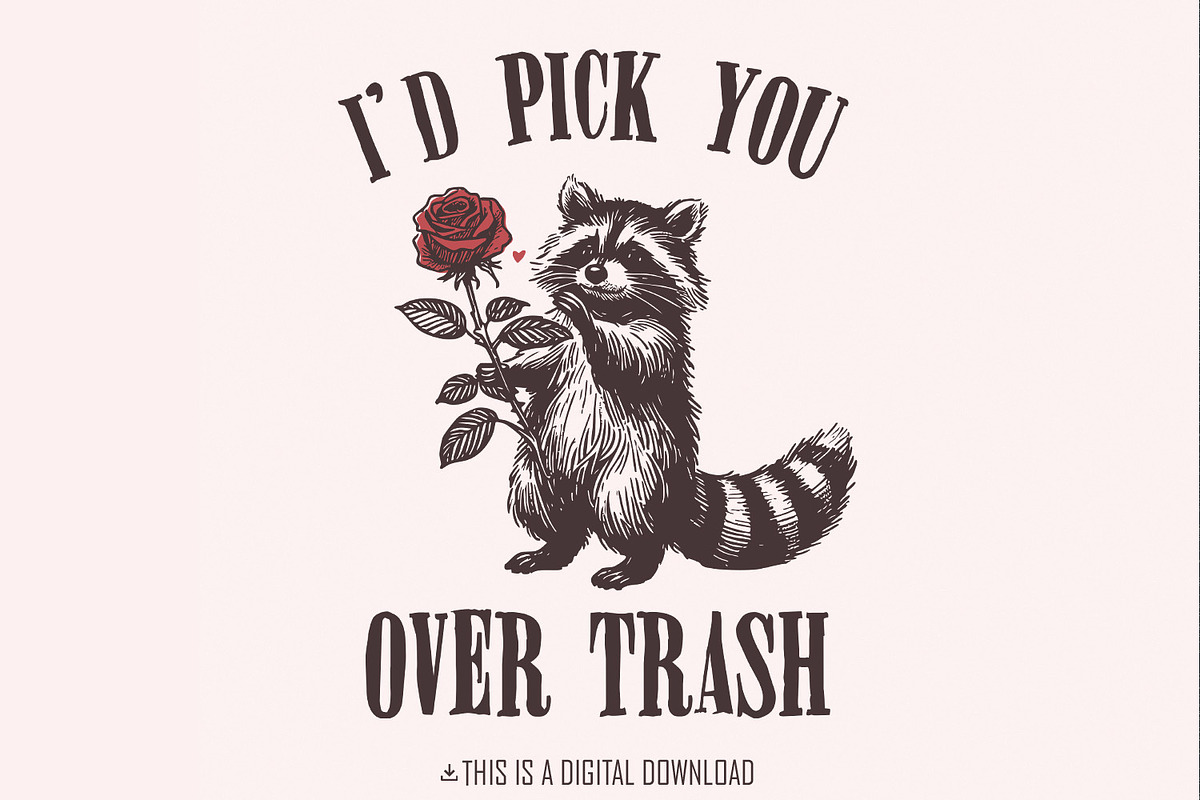 Funny Raccoon Valentines PNG, an Illustration by SharpMarketplace (Photo 1 of 9)