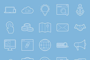 SEO and e-marketing icons set