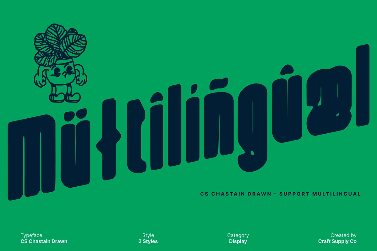 CS Chastain Drawn, a Sans Serif Font by Craft Supply Co. (Photo 7 of 8)
