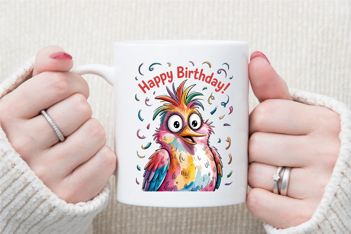 Cute Whimsical Bird Clipart, an Illustration by Sublimation Artist (Photo 9 of 9)