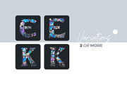 Nacre Glass Mosaic Letter Overlays, a Symbol Font by PhotoSpirit (Thumbnail 2 of 8)