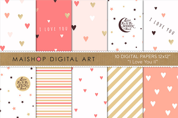 Digital Paper - I Love You II preview 4