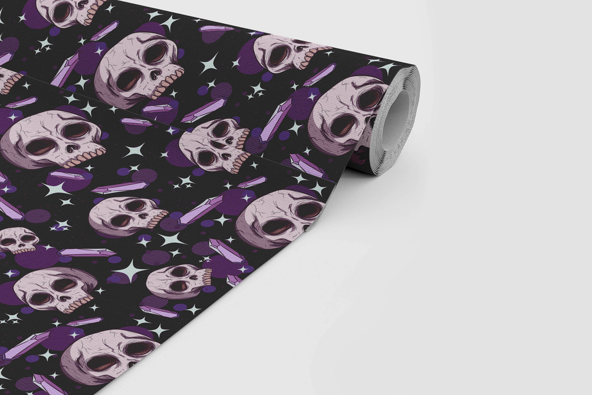 Skull Seamless Pattern, a Pattern Graphic by Digital Studio (Photo 4 of 5)