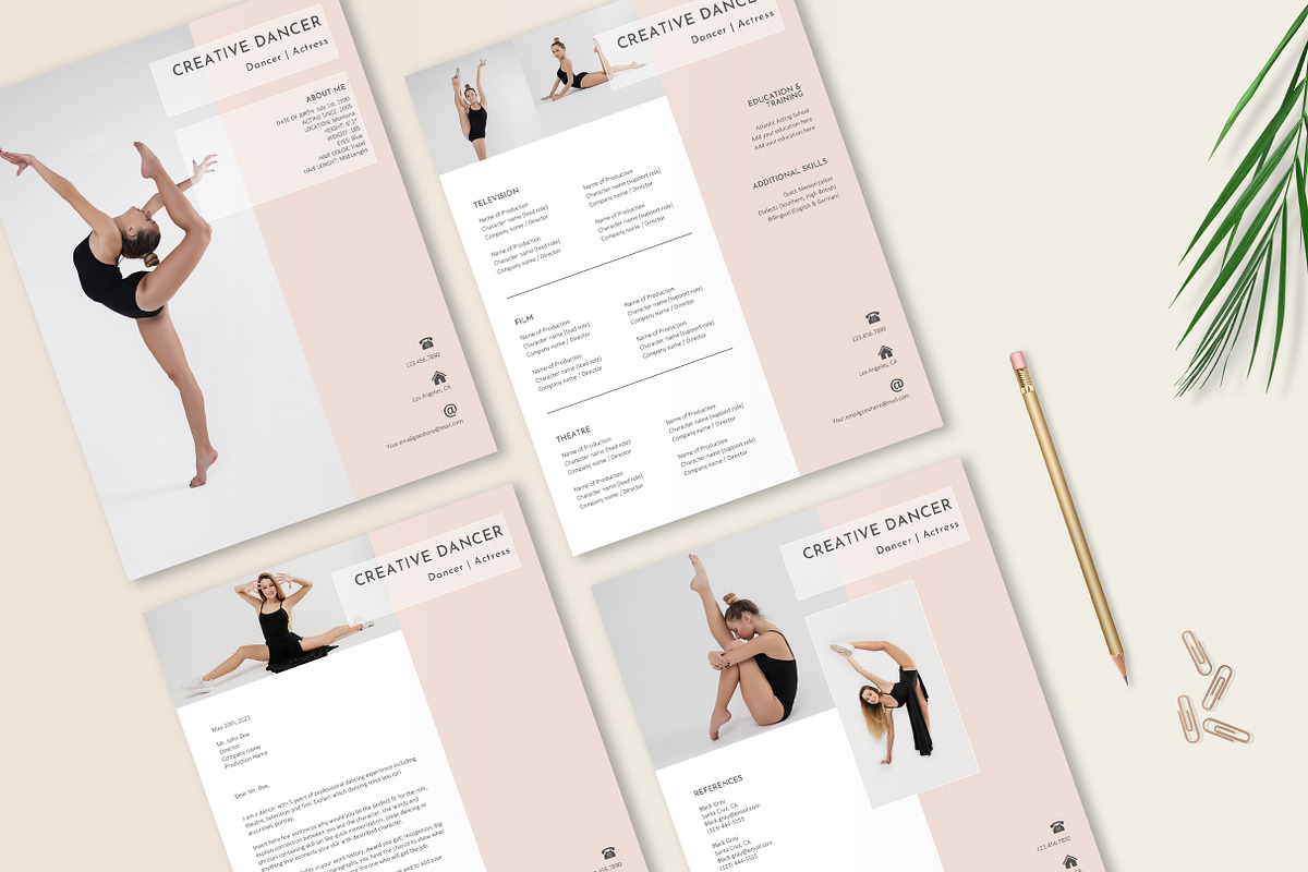 Resume Template for Actors, Dancers, a Resume Template by Stanin Studio (Photo 7 of 10)