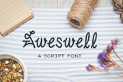 Aweswell, a Script Font by Ekloff (Thumbnail 1 of 6)