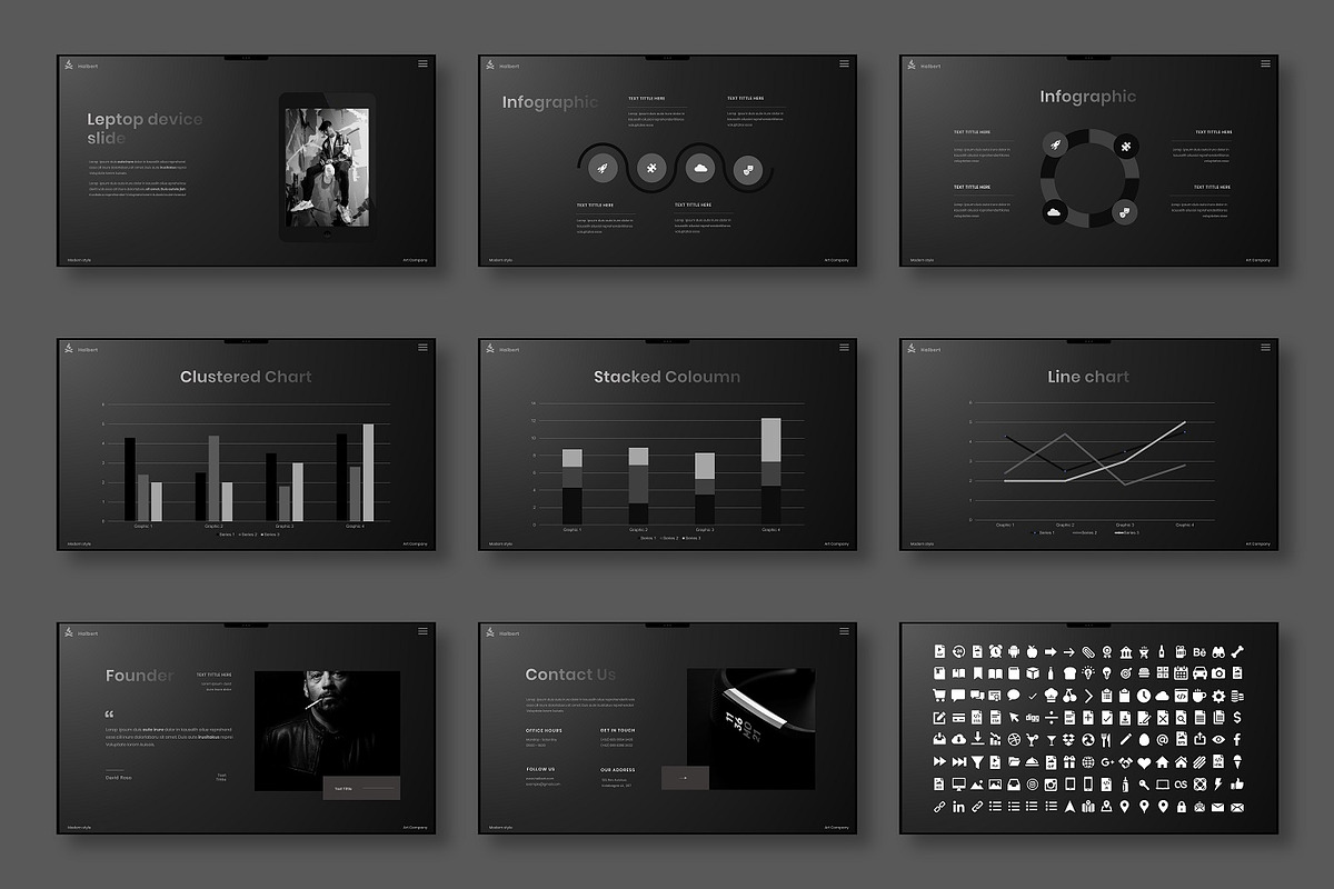 Halbert - Business PowerPoint, a Presentation Template by Dens Creative Studio (Photo 5 of 6)