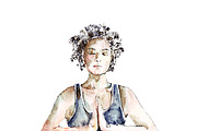 Yoga poses set (vector, raster), an Illustration by Watercolor_Vector Graphic (Thumbnail 4 of 5)