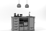 Kitchen island 0304, a Furniture 3D Model by inDahouze (Thumbnail 6 of 9)