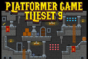 Platformer Game Tile Set 9, an Illustration by pzUH (Thumbnail 1 of 5)