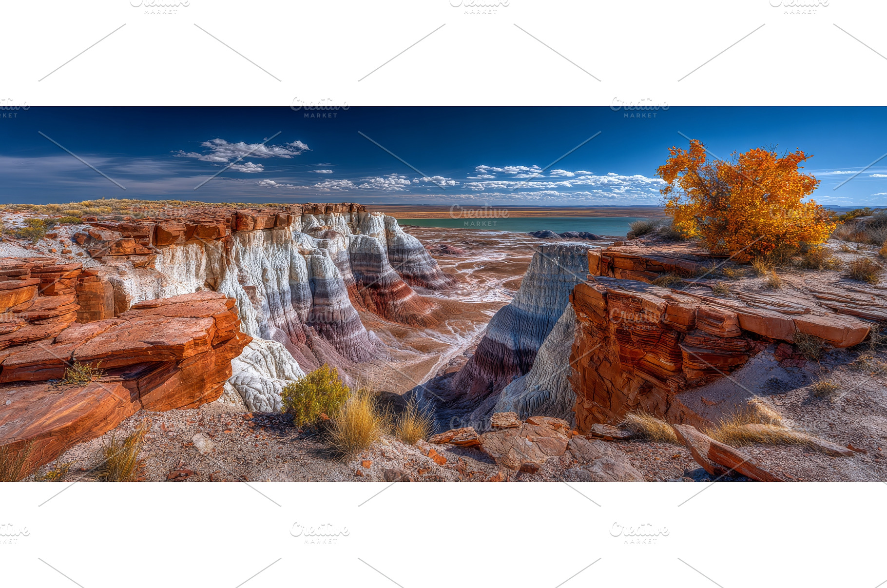 The Painted Desert shines on a sunny, a Nature Photo by ZinetroN