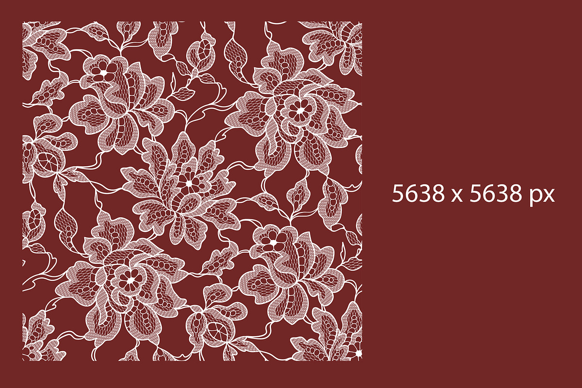 Lace seamless patterns, cliparts., a Pattern Graphic by Ajuga (Photo 6 of 8)