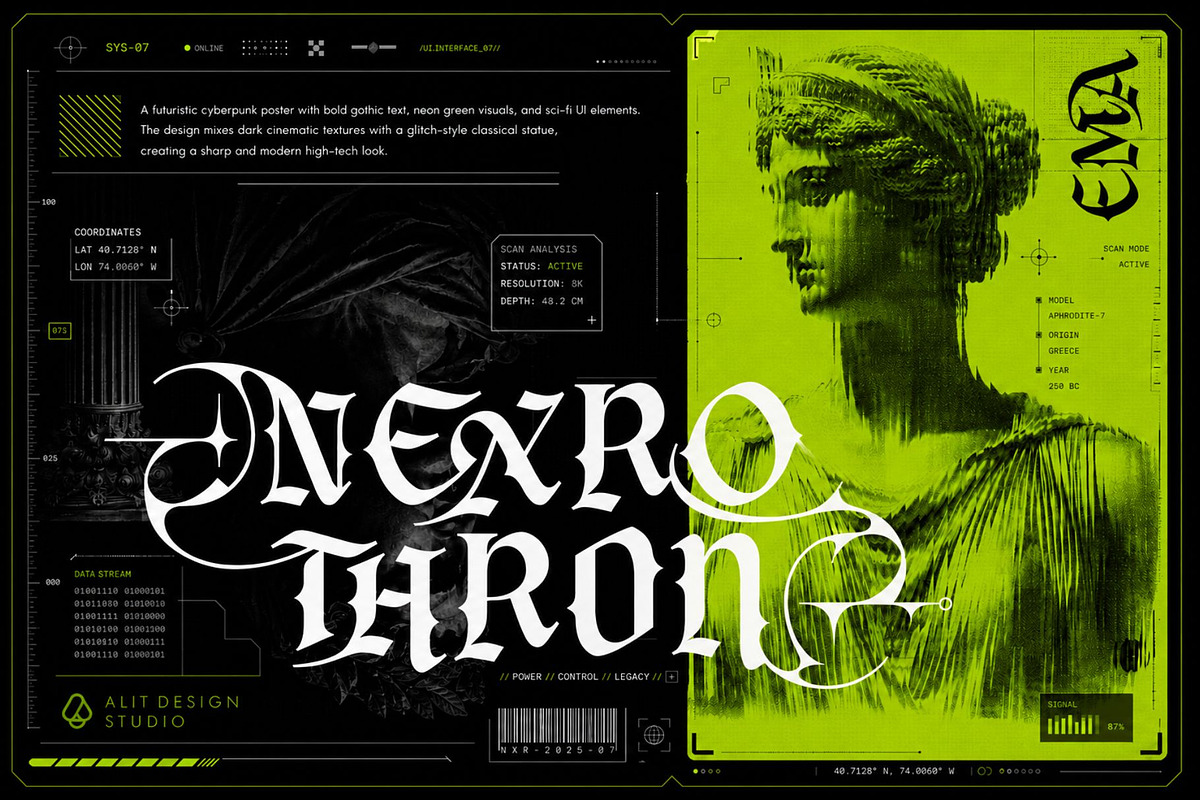 Dark Hermes Typeface, a Blackletter Font by alit design (Photo 5 of 18)
