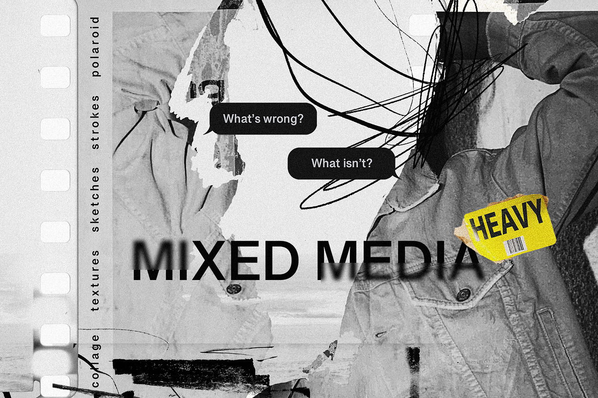 肉筆　mixed media　【抽象画】 Sharing 2 of mixed media on frame i made for the past couple