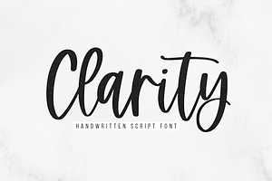 Clarity Handwritten Script Font