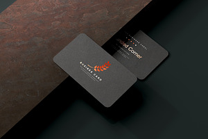 Rounded Corner Business Card Mockups