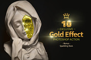 10 Gold Sparkling Stars, an Action Add-On by yantodesign (Thumbnail 6 of 7)