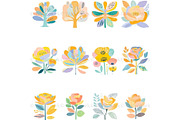 Boho Flower Clipart Abstract, a Decorative Illustration by Nicole Branger Art (Thumbnail 8 of 19)