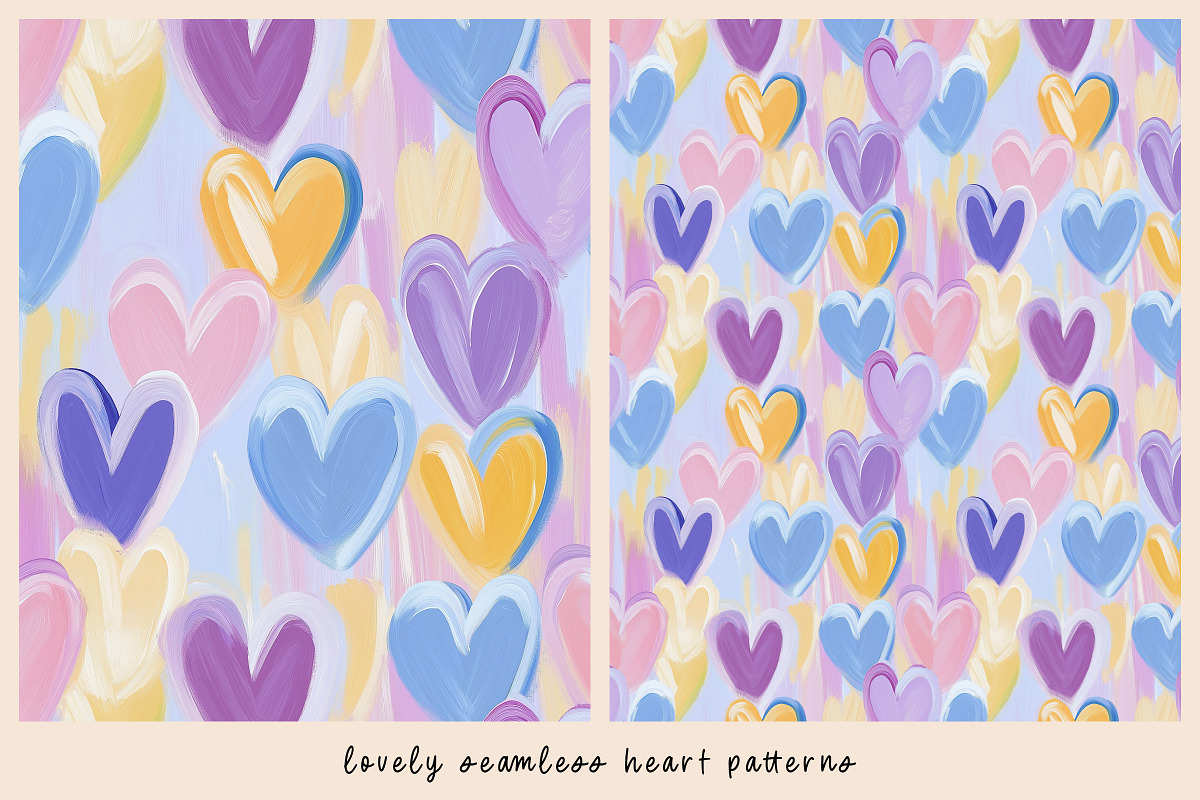 12 Lovely Seamless Heart Patterns, a Pattern Graphic by DesignRocket (Photo 3 of 13)