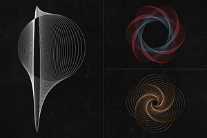 50 Wireframe Vector & PNG Shapes